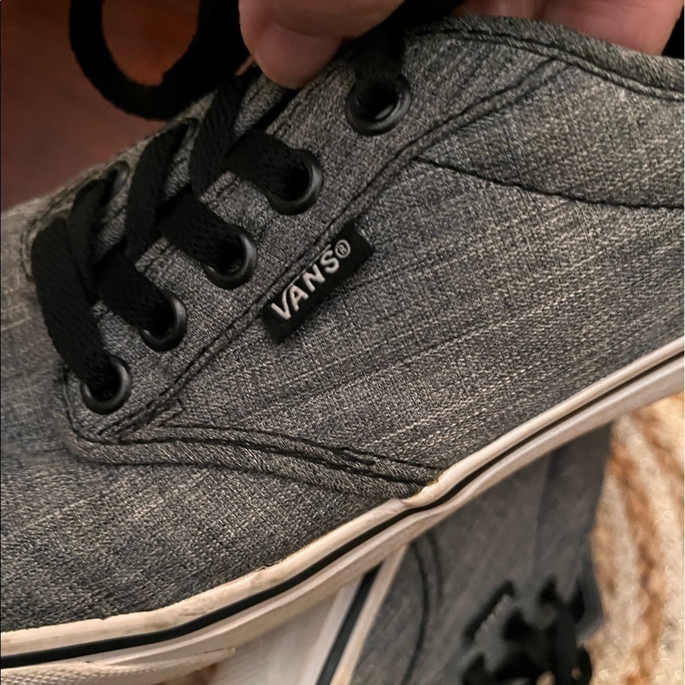 Vans Gray Sneakers with Black Laces - Picture 7 of 10